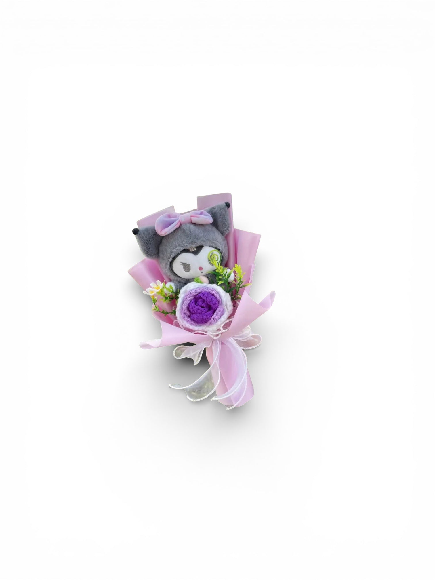 Kuromi Inspired Single Plush Bouquet