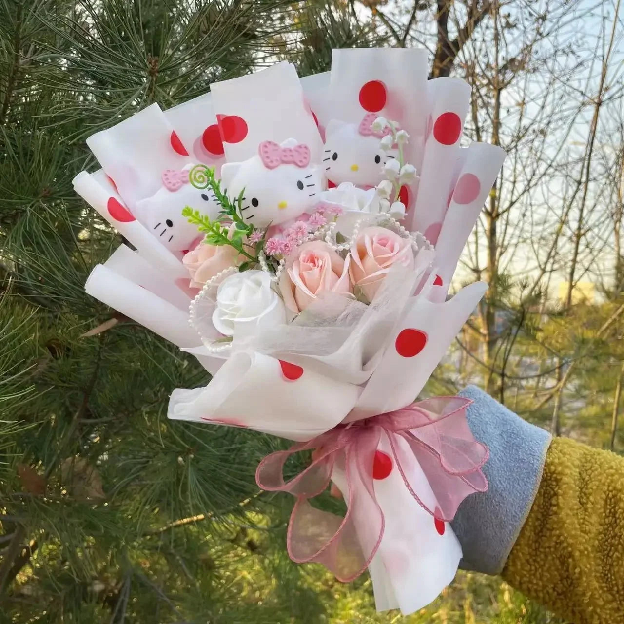 Flower Hello Kitty Plush Bouquet
